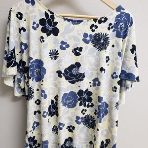 Flowy, stretchy floral blouse by Ann Taylor